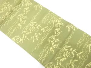 アンティーク　芝草に松模様織り出し袋帯（着用可）